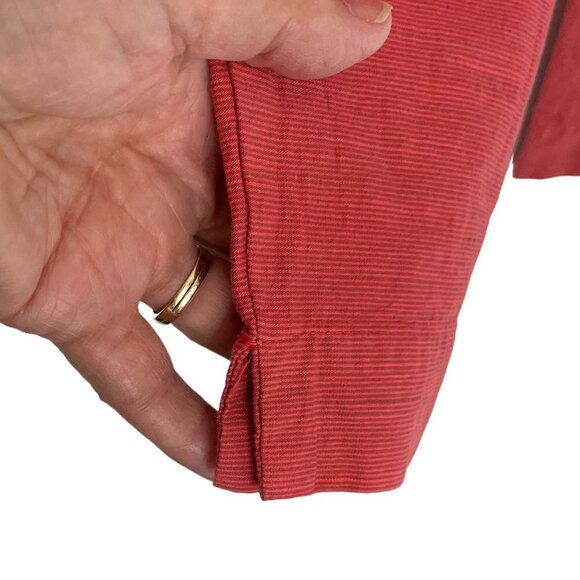 CUT LOOSE NEW Stretch Border Ankle Crop Pants Red Coral Mini Corduroy Size Med - Picture 3 of 14